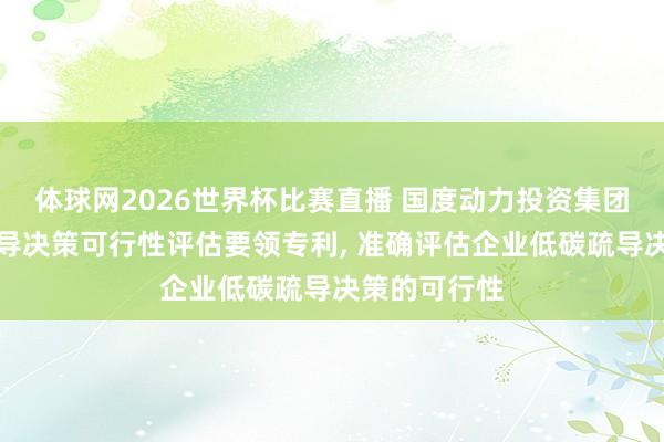 体球网2026世界杯比赛直播 国度动力投资集团苦求低碳疏导决策可行性评估要领专利, 准确评估企业低碳疏导决策的可行性
