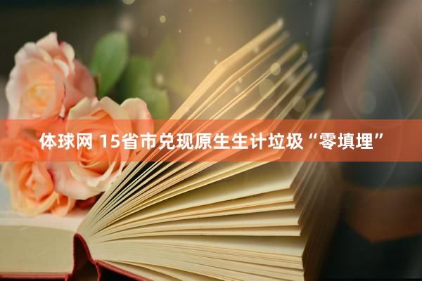 体球网 15省市兑现原生生计垃圾“零填埋”