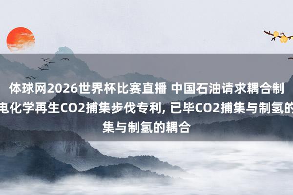 体球网2026世界杯比赛直播 中国石油请求耦合制氢的电化学再生CO2捕集步伐专利, 已毕CO2捕集与制氢的耦合