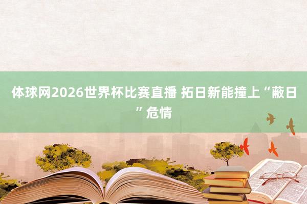 体球网2026世界杯比赛直播 拓日新能撞上“蔽日”危情