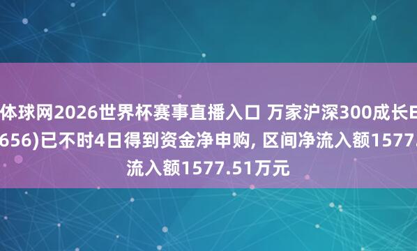 体球网2026世界杯赛事直播入口 万家沪深300成长ETF(159656)已不时4日得到资金净申购, 区间净流入额1577.51万元