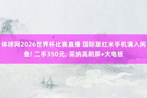 体球网2026世界杯比赛直播 国际版红米手机涌入闲鱼! 二手350元, 采纳高刷屏+大电板