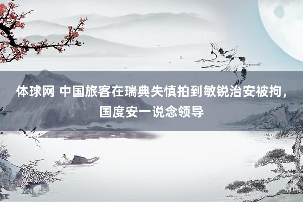 体球网 中国旅客在瑞典失慎拍到敏锐治安被拘,国度安一说念领导