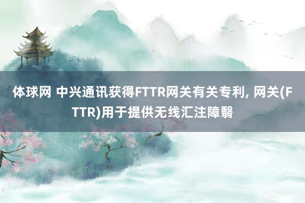 体球网 中兴通讯获得FTTR网关有关专利, 网关(FTTR)用于提供无线汇注障翳